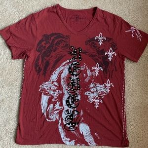 Rebel Spirit Embroidered Men’s V-Neck Tee